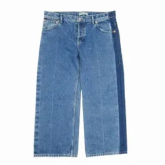 美品 2016年製 BALENCIAGA バレンシアガ ROCKABILLY ワイドレッグ デニム クロップド ジーンズ パンツ 36 インディゴ レディース 古着 中古 USEDのサムネイル