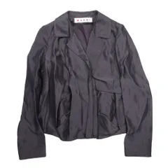 良品 10ss MARNI マルニ リネンブレンド オープン 変形テーラード ジャケット ブレザー ブルゾン アウター 36 紫系 レディース 古着 中古 USEDのサムネイル