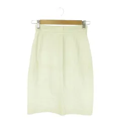 ロエベ LOEWE レザースカート タイト 40 白 ホワイト 無地 156 /AO1 ■GY62のサムネイル