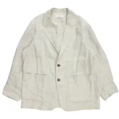 美品 marka マーカ 25SS リネン100％ ヘリンボーン ストロール アラウンド ジャケット ブレザー テーラード 1 アイボリー ベージュ メンズ 古着 中古 USEDのサムネイル