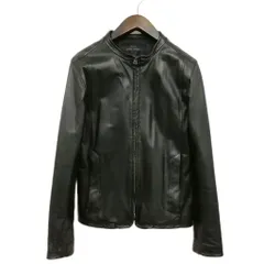 シャマ SHAMA レザー シングル ライダース ジャケット 牛革 40 ブラックのサムネイル