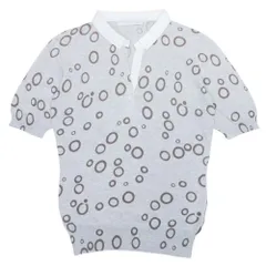 美品 FABIANA FILIPPI ファビアナ フィリッピ 水玉 ドット柄 スキッパーシャツ カットソー トップス 半袖 コットン S グレー レディース 古着 中古 USEDのサムネイル