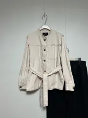 LANVIN ランバン エクリュ クルー ベルト付き ジャケットのサムネイル