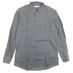 美品 Ermenegildo Zegna エルメネジルド ゼニア 総柄 シャツ 長袖 コットン ドレスシャツ レギュラーカラー M グレー メンズ 古着 中古 USEDのサムネイル