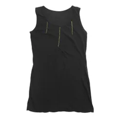 良品 Yohji Yamamoto FEMME ヨウジヤマモト ファム 金糸刺繍 タンクトップ ノースリーブ カットソー Tシャツ 2 黒 ブラック ゴールド レディース 古着 中古 USEDのサムネイル
