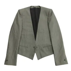 良品 JOHN LAWRENCE SULLIVAN ジョンローレンスサリバン スモーキング ジャケット テーラード ブレザー ノーカラー 34 グレー レディース 古着 中古 USEDのサムネイル