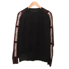 ディースクエアード DSQUARED2 19AW サイドロゴ セーター ニット 袖プリント L 黒 ブラック S71HA0906 S16917 /JS ■GY19のサムネイル