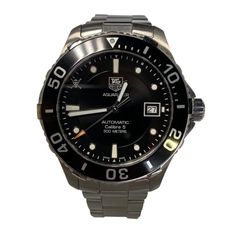 4609 タグホイヤー TAG HEUER アクアレーサー キャリバー5 ワンピース リミテッドエディション 日本限定250本 WAN2114 腕時計 SS 自動巻き ブラック メンズ 中古 保管品