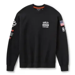 HARLEY-DAVIDSON 純正ユニセックス FACTORY RACINGチーム クルーネックスウェットシャツのサムネイル