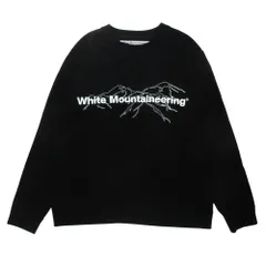 美品 WHITE MOUNT AINEERING ホワイトマウンテニアリング トレーナー スウェット 長袖 プルオーバー ロゴ プリント サイズ1 黒 メンズ 古着 中古 USEDのサムネイル