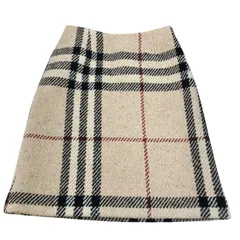 186005 BURBERRY バーバリー ウールミニスカート ベージュのサムネイル