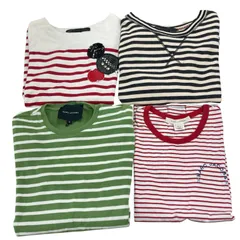 186005 MARC BY MARC JACOBS マークバイマークジェイコブス トップス　カットソー　Tシャツ　ボーダー　XS　Sサイズ 4点まとめ売りのサムネイル