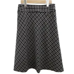 ソニア ソニアリキエル SONIA SONIA RYKIEL スカート ウール 40 ブラック 幾何学模様 ミディ丈 Aライン /RY ■ECC002のサムネイル