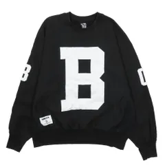 美品 BILLIONAIRE BOYS CLUB  ビリオネアボーイズクラブ APPLIQUE LOGOBBC クルースウェット トレーナー ロゴ ブラック XL メンズ 古着 中古 USEDのサムネイル
