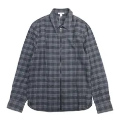 新品同様 JAMES PERSE ジェームスパース ウールライク チェック柄 ジップアップ フランネル シャツ カットソー 0 グレー メンズ 古着 中古 USEDのサムネイル