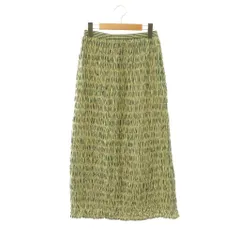 ヌキテパ NE QUITTEZ PAS! Cotton Poplin Shirring Skirt タイトスカート シャーリング S ベージュ ダークグリーン /ES ■OS ■SHのサムネイル
