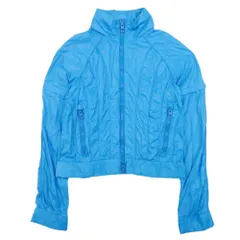 adidas by Stella McCartney アディダスバイステラマッカートニー マルチWAY ジップ ジャケット クロップドブルゾン XS 青 レディース 古着 中古 USEDのサムネイル