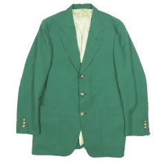 良品 IZOD LACOSTE アイゾッド ラコステ ヴィンテージ 金ボタン 3B テーラードジャケット 背抜き グリーン メンズ 古着 中古 USEDのサムネイル