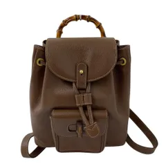美品/GUCCI/グッチ/バンブーミニリュック/ブラウン/003.1705.0030/レディース/メンズ/バンブー/リュック/RS2455のサムネイル