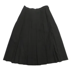 美品 GIVENCHY ジバンシィ 90's ウール プリーツ スカート フレア ロング ヴィンテージ サイズ12 黒 ブラック レディース 古着 中古 USEDのサムネイル