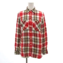 デニム&サプライ ラルフローレン DENIM & SUPPLY RALPH LAUREN シャツ 麻 リネン XXS 赤 レッド チェック柄 長袖 胸ポケット /NL ■GY62のサムネイル