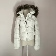 Abercrombie 白 ウルフジョー ダウン Abercrombie ウルフジョー y2k ヴィンテージ ダウンのサムネイル