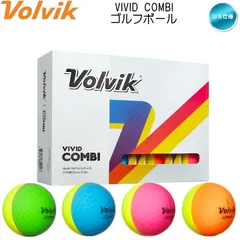 2025 ボルビック Volvik VIVID COMBI マルチカラー (各色3球) ゴルフボール 1ダース (12球入り) US仕様 ビビッド コンビ ツートン 新品 未使用のサムネイル