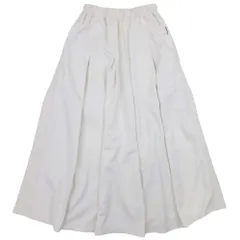 良品 GYMPHLEX ジムフレックス 19ss トラック ロングスカート フレア マキシ丈 ジャージ サイドライン ウエストゴム 14 アイボリー レディース 古着 中古 USEDのサムネイル