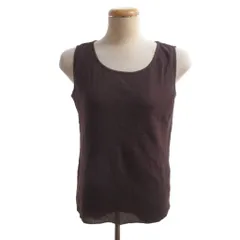 レリアン Leilian 美品 タンクトップ 9 茶 ブラウン 無地 /HWのサムネイル
