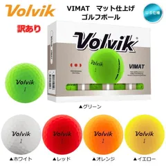 【訳あり処分】2026 ボルビック Volvik Vimat ゴルフボール マット仕上げ 2ピース 1ダース (12球入り) US仕様 新品未使用のサムネイル