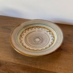 小鹿田焼 皿 2枚セット 民藝品 直径約27cm 新品未使用 飛び鉋 おんた