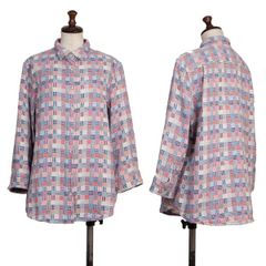 マドモアゼルノンノンMademoiselle NON NON コットンマルチチェックネルシャツ マルチ40Lのサムネイル