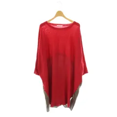 アドーア ADORE ワンピース チュニック ニット ドルマン ドッキング 38 レッド ブラウン /ES ■GY06のサムネイル