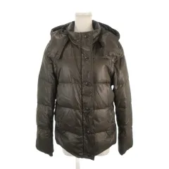 アルマーニ ジーンズ ARMANI JEANS ダウンジャケット ベスト 2way EU40 USA4 カーキ 無地 フード付き 長袖 G5B05BA GWB05BA /AH15 ■ECD004のサムネイル
