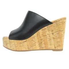 新品同様 STUART WEITZM スチュワートワイズマン コルクウェッジ サンダル ミュール シューズ ヒール 靴 24450 サイズ5 黒 ブラック レディース 古着 中古 USEDのサムネイル