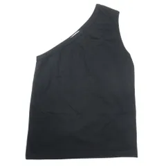 新品同様 20ss INSCRIRE アンスクリア ワンショルダー タンクトップ ノースリーブ カットソー 無地 黒 ブラック レディース 古着 中古 USEDのサムネイル