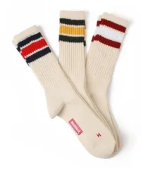 【ムラスポ公式】新品 Healthknit ヘルスニット ソックス 靴下 3足組 クラシック 3本ライン 3Pソックス 191-3471のサムネイル