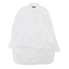 良品 PARIGOT パリゴ ロング シャツ ブラウス カットソー サイドスリット トップス オーバーサイズ コットン 長袖 FREE 白 ホワイト レディース 古着 中古 USEDのサムネイル