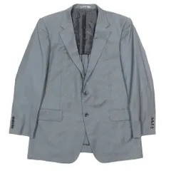 美品 Loro Piana ロロピアーナ super 130's ストライプ テーラードジャケット ウール 背抜き 2B サイドベンツ スーツ グレー メンズ 古着 中古 USEDのサムネイル
