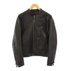 ピーエスポールスミス PS Paul Smith シングルライダースジャケット 革ジャン 中綿 M 黒 729DLB /KHのサムネイル