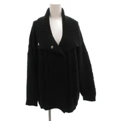 ジュンココシノ JUNKO KOSHINO BOUTIQUE JUNKO カーディガン ケーブルニット 厚手 大きなサイズ 3L 黒 ブラック /FFのサムネイル