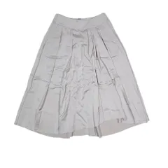 未使用 LANVIN en Bleu ランバン オンブルー ロングスカート フレアシルエット タック バッグジップ ボトムス 38 青系 レディース 古着 中古 USEDのサムネイル