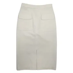 美品 18aw SPICK & SPAN スピックアンドスパン ウールメルトン ミモレスカート ナローシルエット フロントスリット 36 アイボリー レディース 古着 中古 USEDのサムネイル