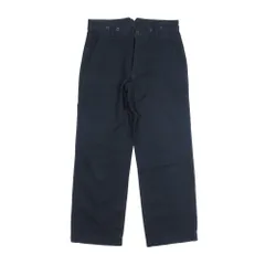 美品 DANTON ダントン パンツ ボトムス ロゴ 刺繍 ワッペン バックストラップ 36 紺 ネイビー メンズ 古着 中古 USEDのサムネイル
