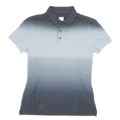 美品 ARMANI COLLEZIONI アルマーニコレツォーニ コットン 半袖 ポロシャツ トップス カットソー グラデーション S 黒 グレー系 メンズ 古着 中古 USEDのサムネイル