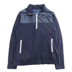 良品 BURBERRY GOLF バーバリー ゴルフ ハーフジップ ブルゾン カットソー 切替 スポーツ ウェア M 紺 ネイビー レディース 古着 中古 USEDのサムネイル