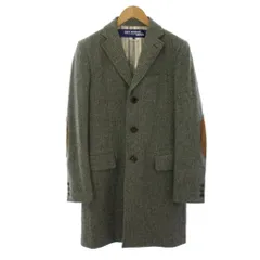 ジュンヤワタナベマン JUNYA WATANABE MAN COMME des GARCONS AD2014 チェスターコート ロング エルボーパッチ ツイード ウール XS グレー WN-C017 /BMのサムネイル