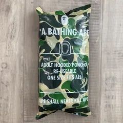 ★非売品★ BAPE camo ポンチョ a bathing ape エイプ ベイプ アベイシングエイプ 迷彩 レインコート vintage NIGO fna25のサムネイル