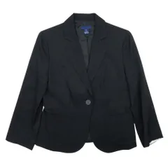 美品 J.CREW ジェイクルー シングルブレスト 1B テーラードジャケット ブレザー アウター 6 黒 ブラック レディース 古着 中古 USEDのサムネイル