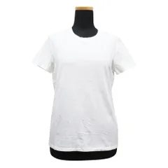 美品 DUAL VIEW デュアルヴュー Tシャツ カットソー 半袖 ストレッチ ロゴプレート サイズ40 白 ホワイト レディース 古着 中古 USEDのサムネイル